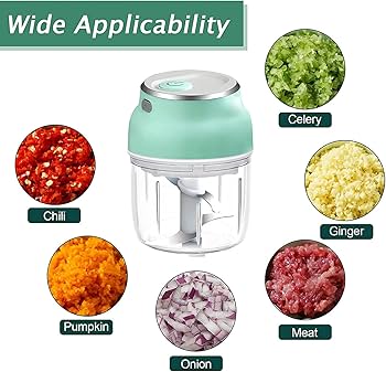 Portable Electric Mini Garlic Cutter Masher Vegetable Fruit Meat Food Chopper Grinder