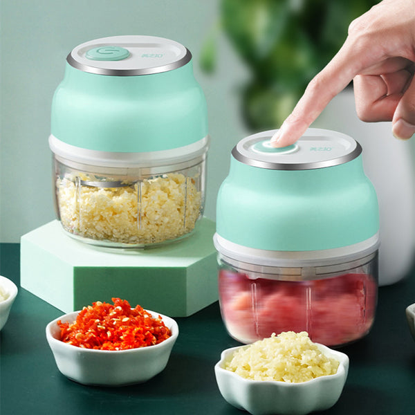 Portable Electric Mini Garlic Cutter Masher Vegetable Fruit Meat Food Chopper Grinder